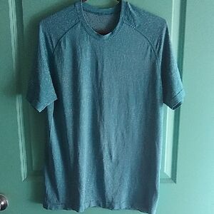 lululemon athletica Light Blue Short Sleeve Tee